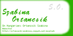 szabina ortancsik business card